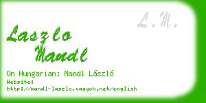 laszlo mandl business card