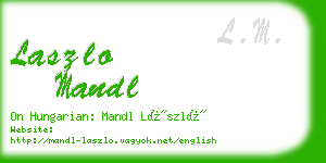 laszlo mandl business card